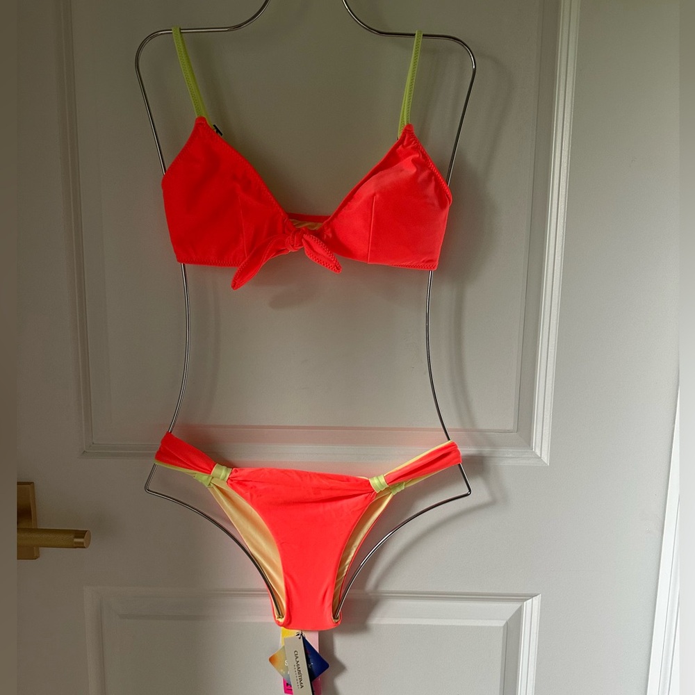 Coa Marítima Neon citrus and Yellow Bikini Set